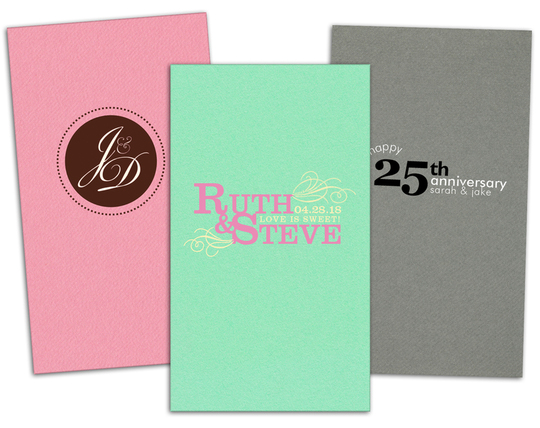 Custom Linen Like Guest Towels with Your 2-Color Artwork